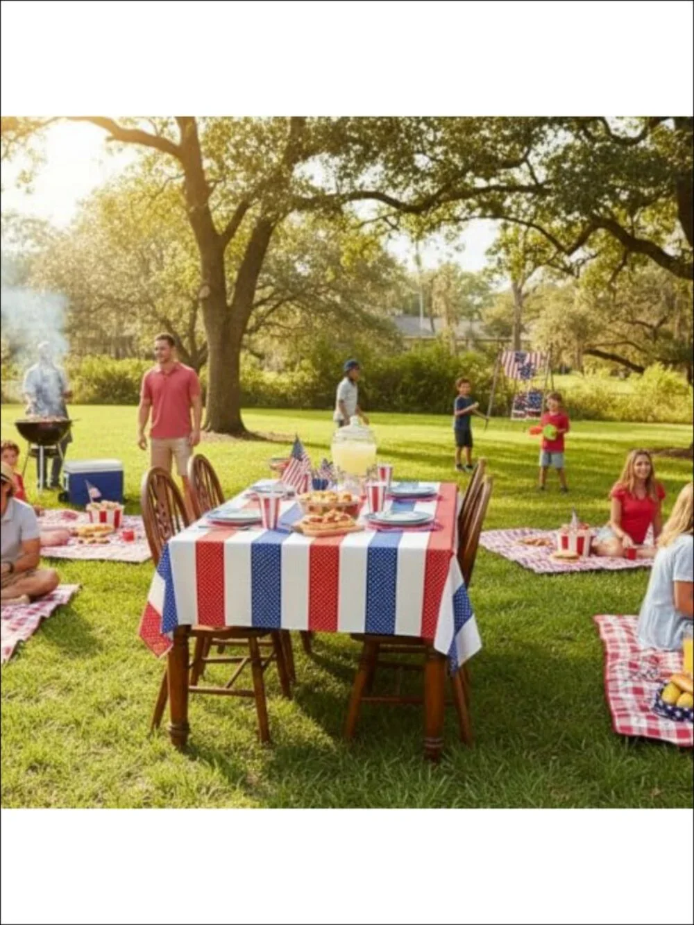 Polyurethane Polyester Checkered Tablecloth 55x78 Rectangular Dining Decorative